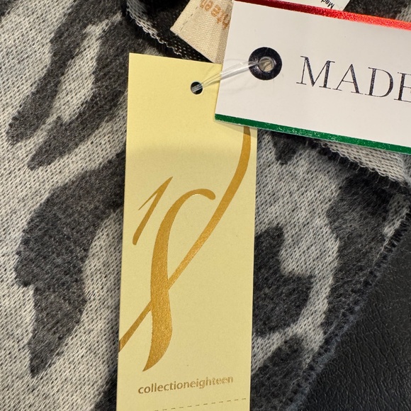 Black and Gray Animal Print Scarf - Picture 7 of 8